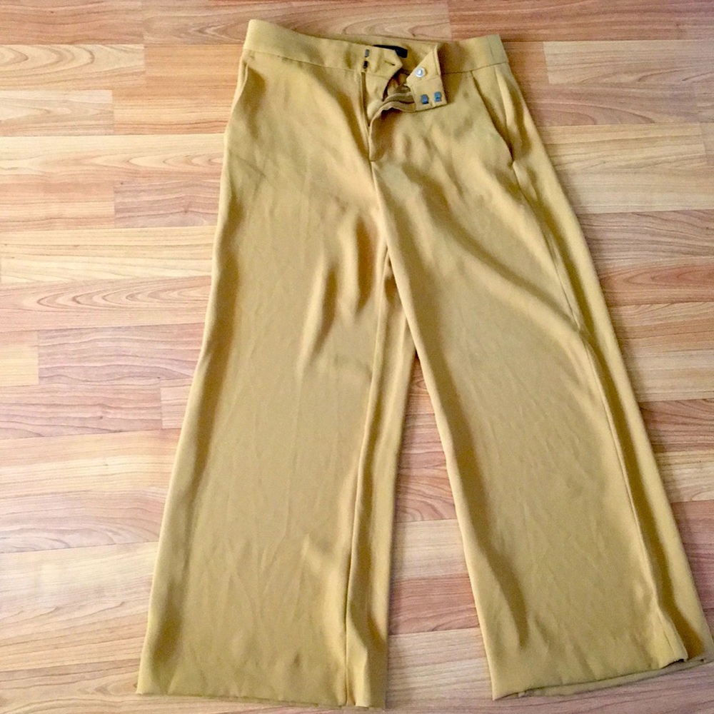 High waisted wide leg pants
